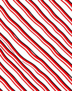 Red Black Wavy Stripe Design Rug