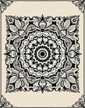 Intricate Floral Mandala Pattern Rug