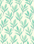 Mint Leaf Patterned Tropical Rug