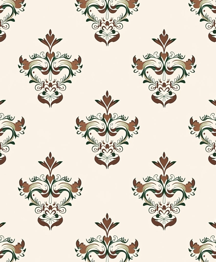 Ornate Floral Damask Classic Pattern Rug