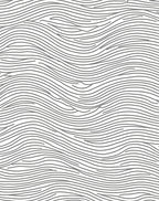 Minimalist Grey Wavy Line Pattern Rug