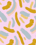 Abstract Brush Stroke Swirl Pattern Rug
