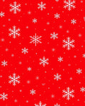 Red Snowflake Pattern Rug