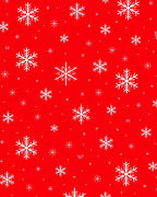 Red Snowflake Pattern Rug