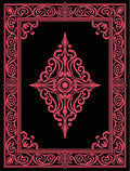 Ornate Pink Scrollwork Decorative Rug