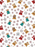 Whimsical Christmas Characters And Snowflakes Rug
