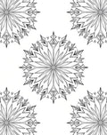Intricate Black White Starburst Pattern Rug
