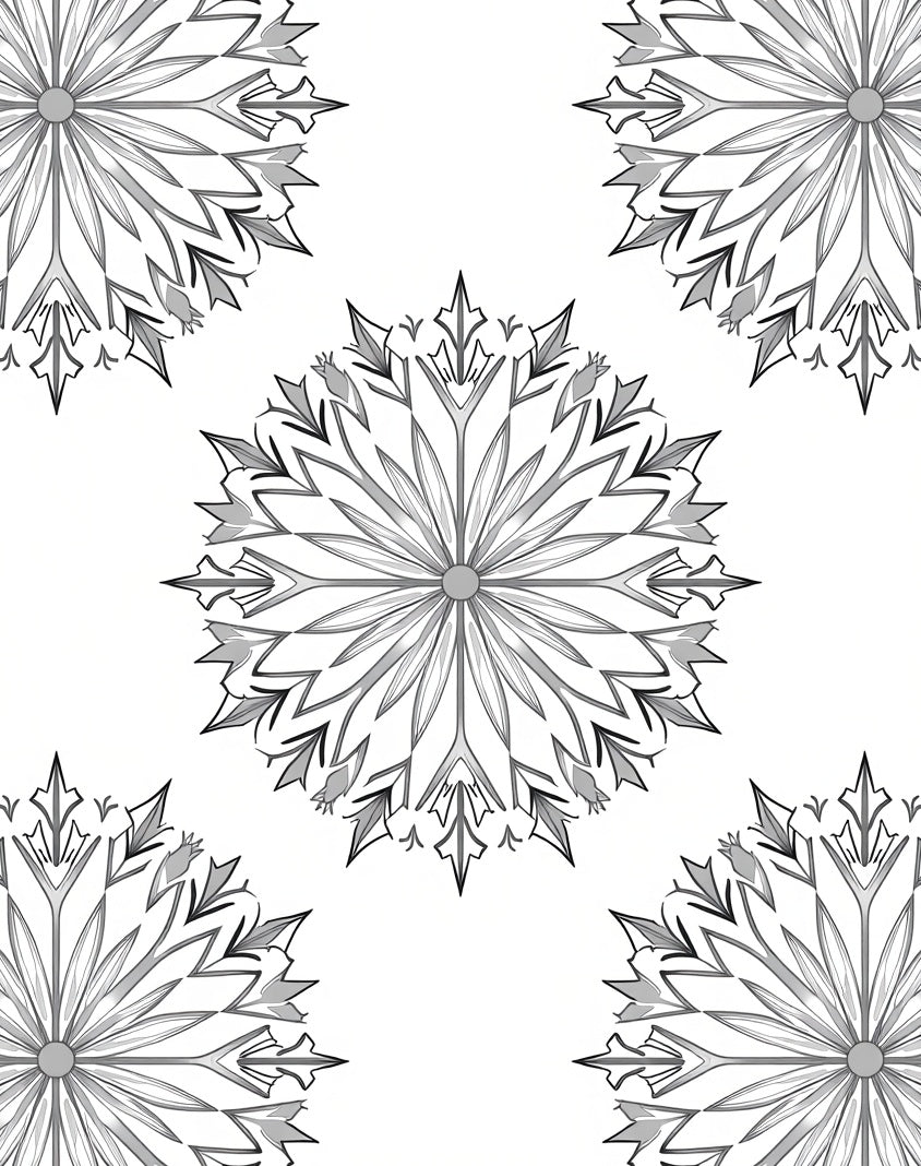 Intricate Black White Starburst Pattern Rug