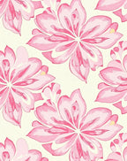Large Pink Petal Floral Pattern Rug