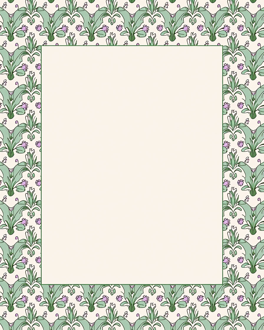 Art Nouveau Floral Pattern Rug
