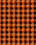 Orange Midnight Houndstooth Pattern Rug