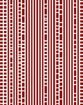 Abstract Red White Vertical Lines Pattern Rug