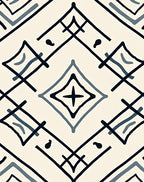Geometric Abstract Diamond Pattern Rug