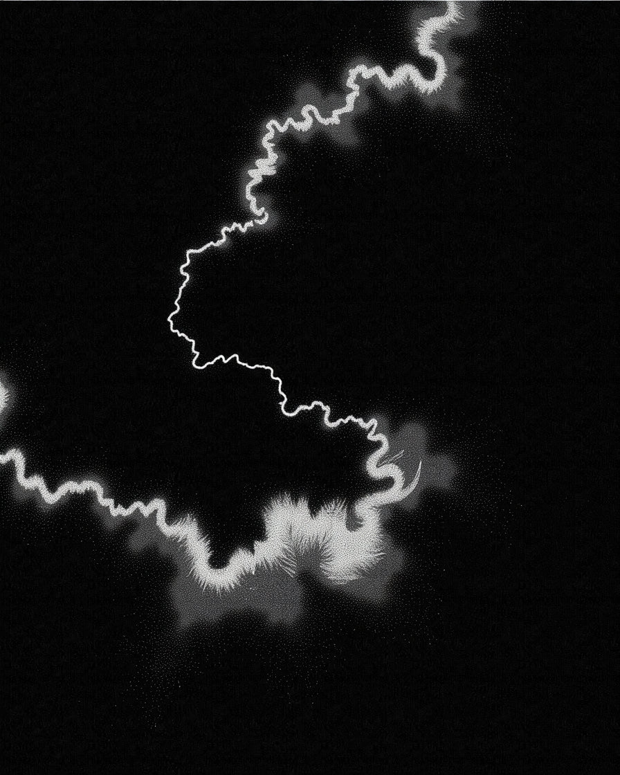 Dramatic Lightning Abstract Contemporary Rug