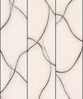 Cream Swirl Abstract Organic Art Rug