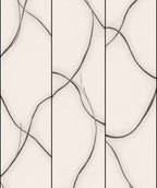 Cream Swirl Abstract Organic Art Rug