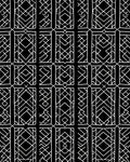 Bold Black White Linear Block Pattern Rug