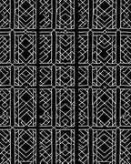 Bold Black White Linear Block Pattern Rug