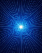 Radiant Starburst Blue Pattern Rug