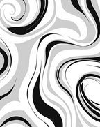 Fluid Swirl Mono Pattern Rug
