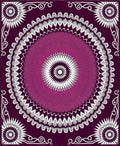 Radiant Pink Sunburst Ethnic Design Rug