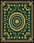 Radiant Starburst Geometric Design Rug
