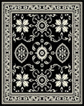 Classic Floral Medallion Contrast Design Rug