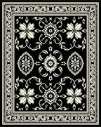 Classic Floral Medallion Contrast Design Rug