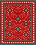 Bold Red Floral Intricate Pattern Rug