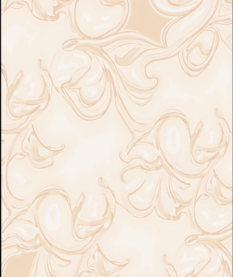 Swirl Pattern Cream Abstract Rug
