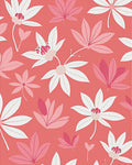 Coral Floral Pattern Artwork Rug
