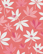 Coral Floral Pattern Artwork Rug