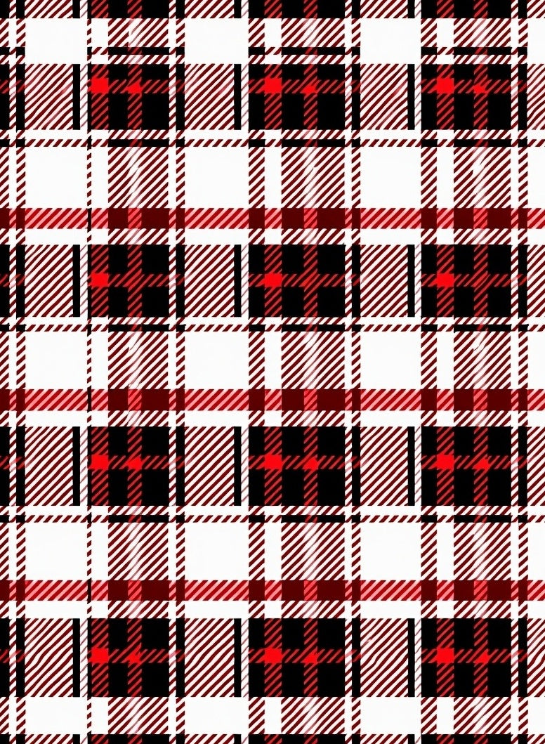 Classic Red Tartan Plaid Design Rug
