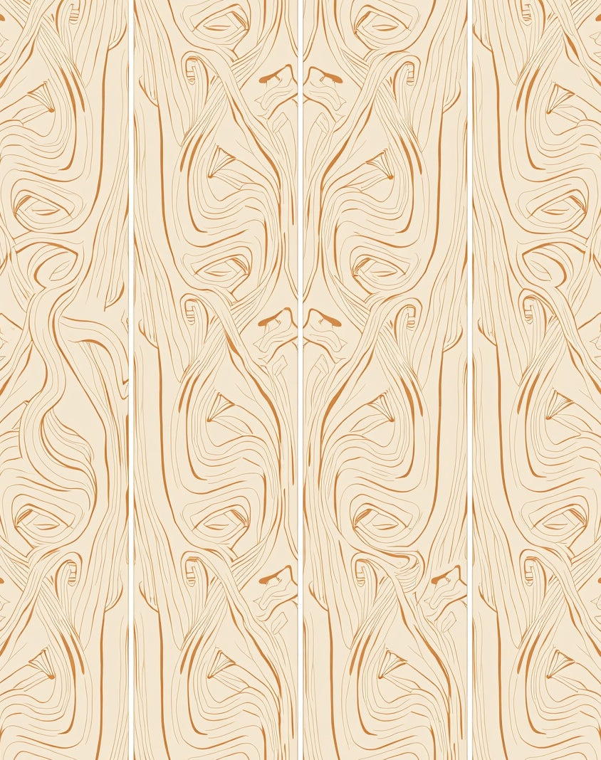 Flowing Wood Grain Pattern Rug
