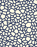 Navy Organic Shapes Pattern Rug