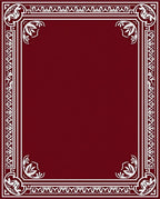 Classic White Floral Geometric Border Rug