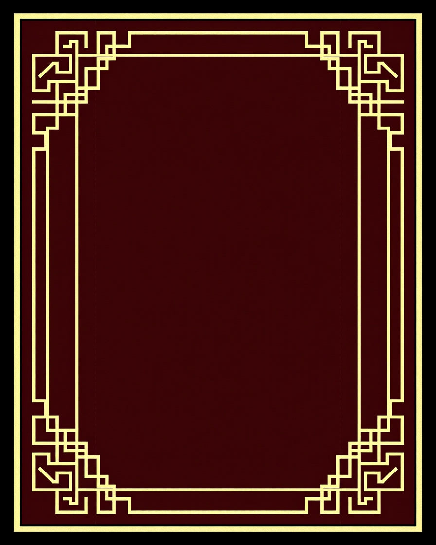 Art Deco Geometric Gold Border Rug