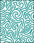 Teal Swirl Abstract Pattern Rug