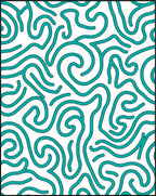 Teal Swirl Abstract Pattern Rug