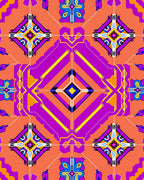 Vibrant Geometric Patchwork Tile Design Rug