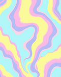 Retro Swirl Pastel Pattern Rug