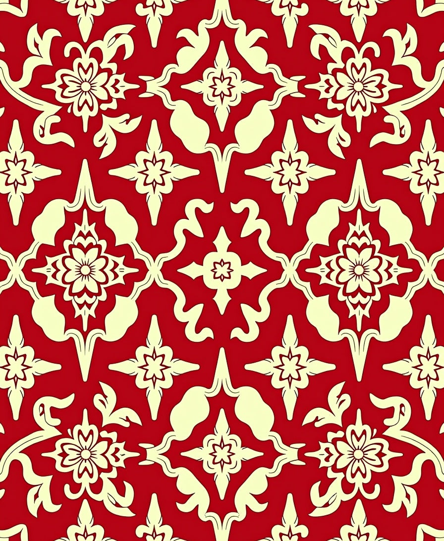 Tonal Floral Lattice Pattern Rug