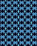 Blue Floral Repeating Pattern Rug