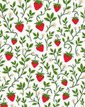 Vining Strawberry Floral Pattern Rug