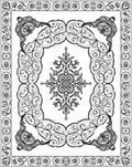 Ornate Black and White Centerpiece Rug