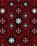 Bold Red White Geometric Pattern Rug