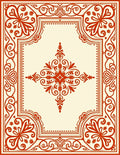 Traditional Red Floral Scrollwork Rug
