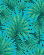 Tropical Leaf Pattern Accent Rug