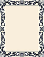 Dark Floral Scroll Border Design Rug