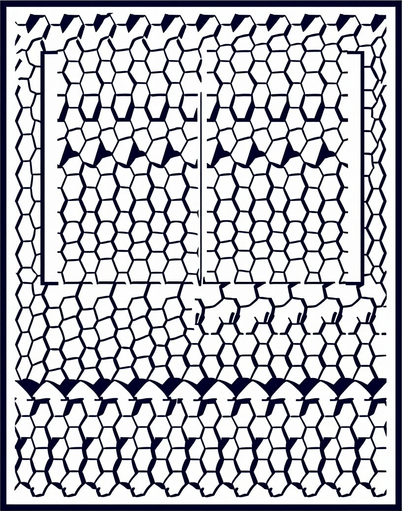 Abstract Hexagon Pattern Deco Rug
